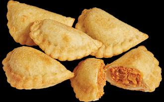 Succulent pieces of chicken bathed in a velvety, spiced tomato and butter sauce and wrapped in delicate, flaky pastry.