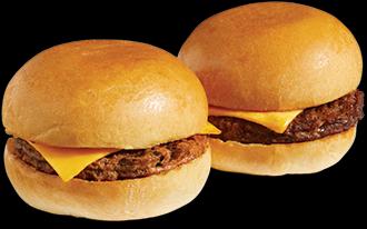 Galettes de bœuf juteuses et assaisonnées garnies de fromage fondu nichées dans un petit pain moelleux.