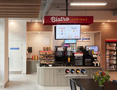 Image en magasin du Bistro dans ON the RUN.