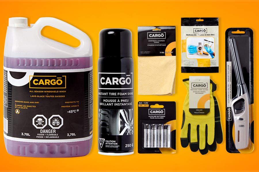 An array of Cargo products.
